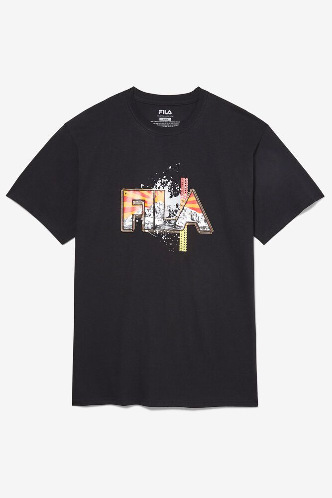 Fila T Skjorte Herre Svart Stitch Mt. 825143-ODC